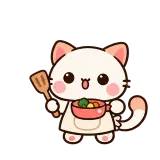 Dinner Time sticker from Kitten Club