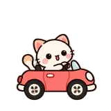Driving Solo sticker from Kitten Club