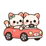 Driving Together sticker from Kitten Club