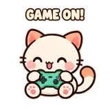 Gaming Break sticker from Kitten Club