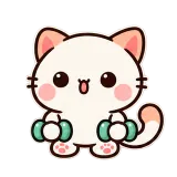 Gym Time sticker from Kitten Club