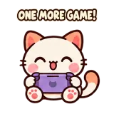 One More Game sticker from Kitten Club