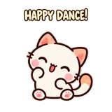 Happy Dance sticker from Kitten Club