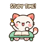 Homework Time sticker from Kitten Club