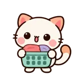 Laundry Day sticker from Kitten Club
