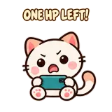 One HP Left sticker from Kitten Club
