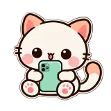On My Phone sticker from Kitten Club