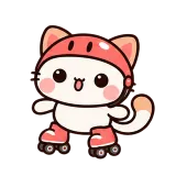 Roll With Me sticker from Kitten Club