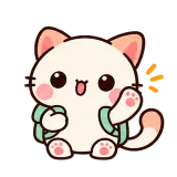 Off to School sticker from Kitten Club