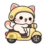 Scooter Ride sticker from Kitten Club