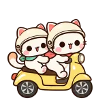 Scooter Together sticker from Kitten Club