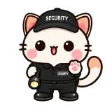 Security Check sticker from Kitten Club