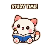 Study Session sticker from Kitten Club