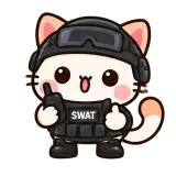 SWAT Ready sticker from Kitten Club