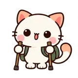 Hiking Time sticker from Kitten Club