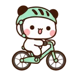 Bicycle Ride sticker from Little Bear Days
