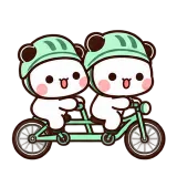 Tandem Together sticker from Little Bear Days