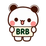 Be Right Back sticker from Little Bear Days