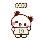 Be Right Back sticker from Little Bear Days