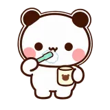 Brush Brush sticker from Little Bear Days