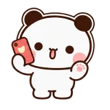 One Sec, On a Call sticker from Little Bear Days