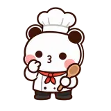 Chef's Kiss Shift sticker from Little Bear Days