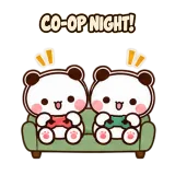 Co-op Night sticker from Little Bear Days