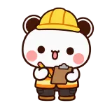 Hard Hat Shift sticker from Little Bear Days