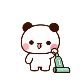 Cleaning Up sticker from Little Bear Days