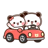 Driving Together sticker from Little Bear Days