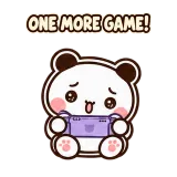 One More Game sticker from Little Bear Days
