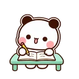 Homework Time sticker from Little Bear Days