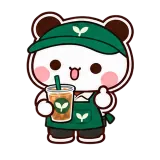Iced Coffee Ready sticker from Little Bear Days
