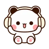 Music On sticker from Little Bear Days