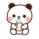 Texting You sticker from Little Bear Days