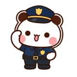 Officer Reporting sticker from Little Bear Days