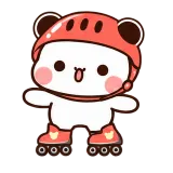 Roll With Me sticker from Little Bear Days