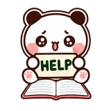 Help Me Study sticker from Little Bear Days