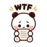 Homework WTF sticker from Little Bear Days