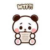 Homework WTF sticker from Little Bear Days