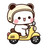 Scooter Ride sticker from Little Bear Days