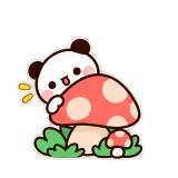 Mushroom Hideout sticker from Garden Friends