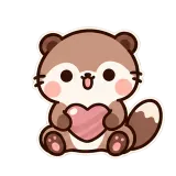 Otter Treasure sticker from Pocket Friends