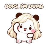 OOPS, I'M DUMB · Little Bear sticker from Express Yourself