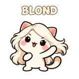 BLOND · Kitten Club sticker from Express Yourself