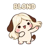 BLOND · Puppy Pals sticker from Express Yourself