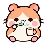 Brush Brush · Hamster sticker from Pocket Friends