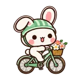 Flower Basket Ride · Bunny sticker from Pocket Friends