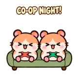 Co-op Night · Hamster sticker from Pocket Friends