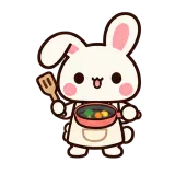 Dinner Time · Bunny sticker from Pocket Friends